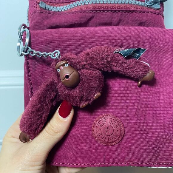 KIPLING El Dorado Small Crossbody Small Bag Purse in Very Berry Nylon - Picture 4 of 13